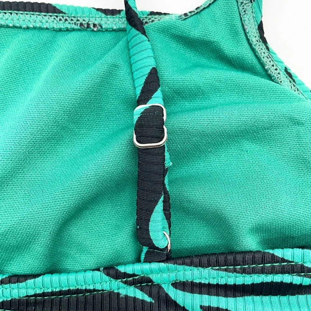 Xhilaration Womens Bikini Top Size Large Y2K‎ Swim Zebra Statement Preppy Bold
